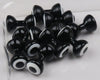 Hareline Double Pupil Lead Eyes, Black w/ White and Black