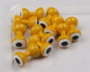 Hareline Double Pupil Lead Eyes, Yellow w/ White and Black