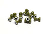 Hareline Double Pupil Lead Eyes, Olive w/ White and Black