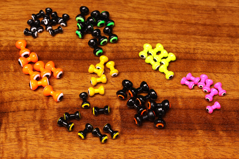Hareline Double Pupil Lead Eyes, assorted colors
