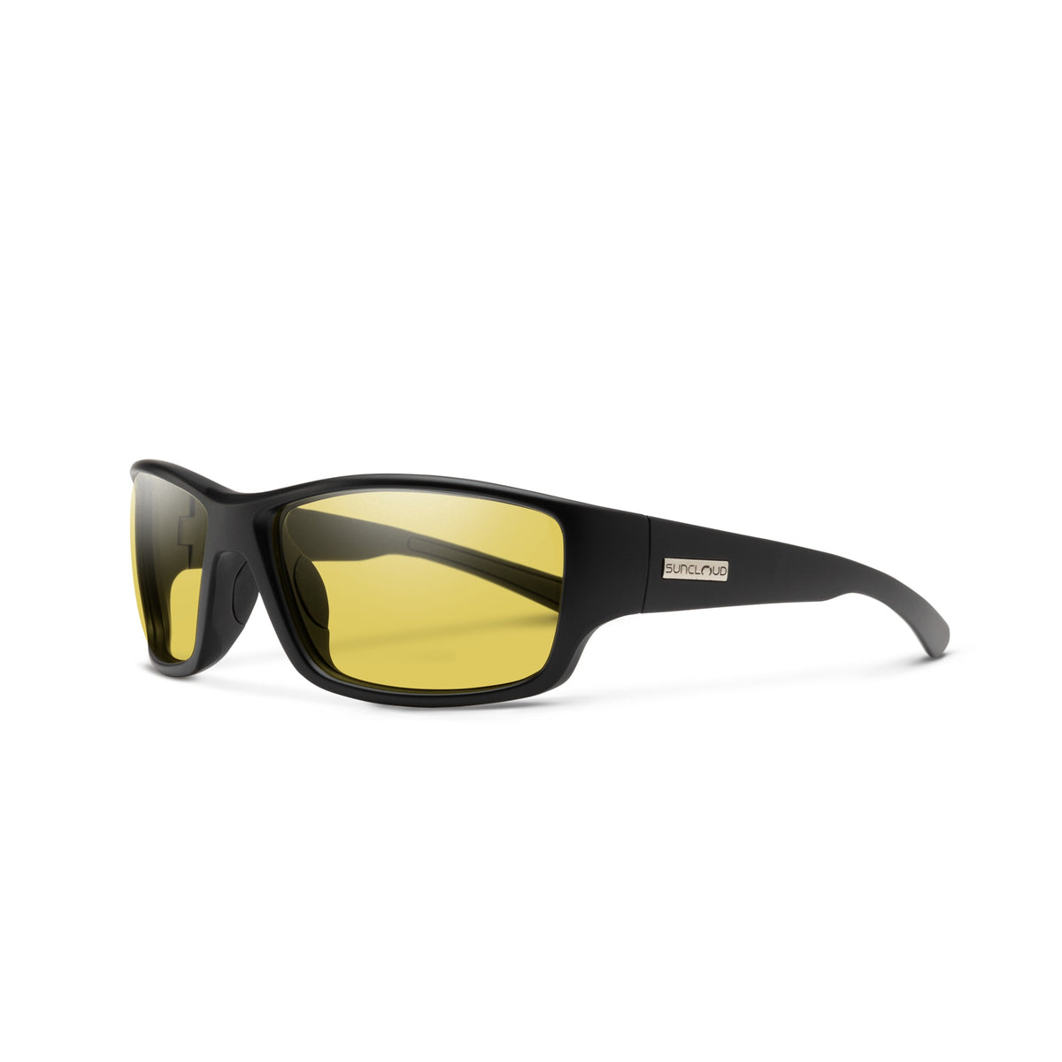 Suncloud Hull Sunglasses in Matte Black with Yellow lenses