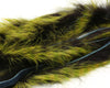 Hareline Barred Polychrome Rabbit Strips Yellow Barred Chartreuse
