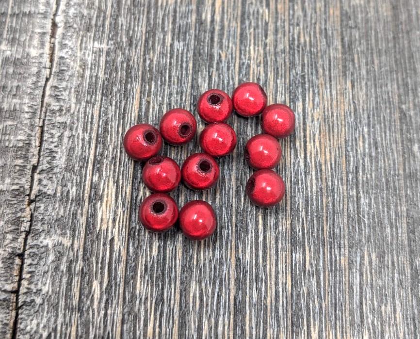 Hareline 3D Beads Red
