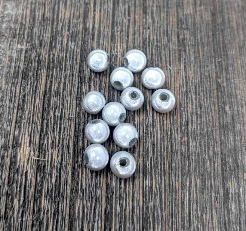 Hareline 3D Beads White