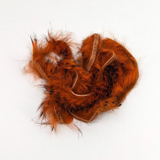Hareline Black Barred Rabbit Strips Crawfish Orange