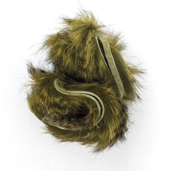 Hareline Black Barred Rabbit Strips Olive Variant