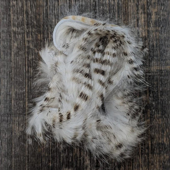 Hareline Black Barred Rabbit Strips White