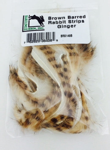Hareline Brown Barred Rabbit Strips
