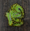 Hareline Tiger Barred Rabbit Strips Black Barred Chartreuse Tipped Green Chartreuse