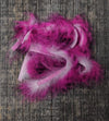 Hareline Tiger Barred Rabbit Strips Hot Pink Black over White