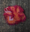 Hareline Tiger Barred Rabbit Strips Hot Pink Brown over Shrimp Pink