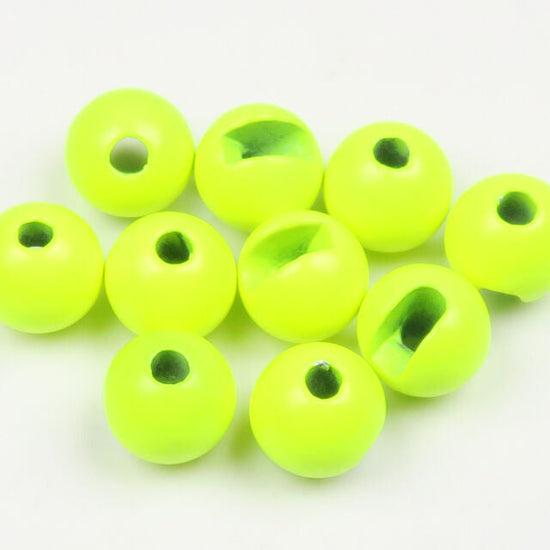 Spawn Super Tungsten Slotted Beads Chartreuse