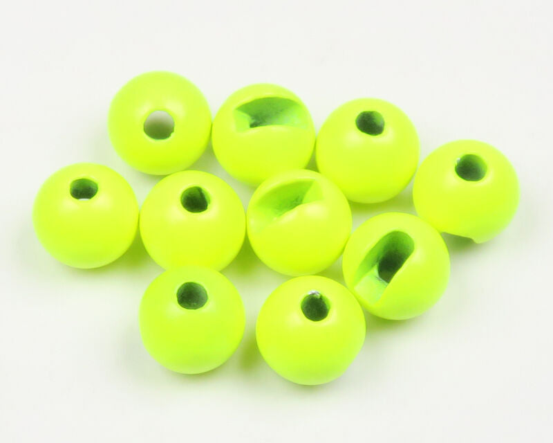 Spawn Super Tungsten Slotted Beads Chartreuse