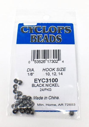 Wapsi Plated Cyclops Beads Black Nickel
